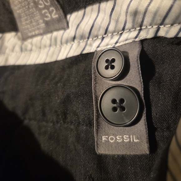 Fossil Men’s Straight Leg Chinos | Size 30x32 Black - Picture 5 of 9